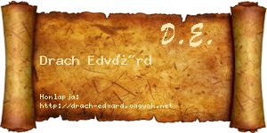 Drach Edvárd névjegykártya